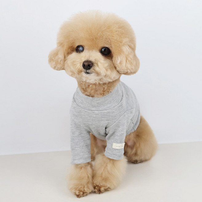 그루밍독 강아지 소프트와플 탑 이너티, 그레이, 1개