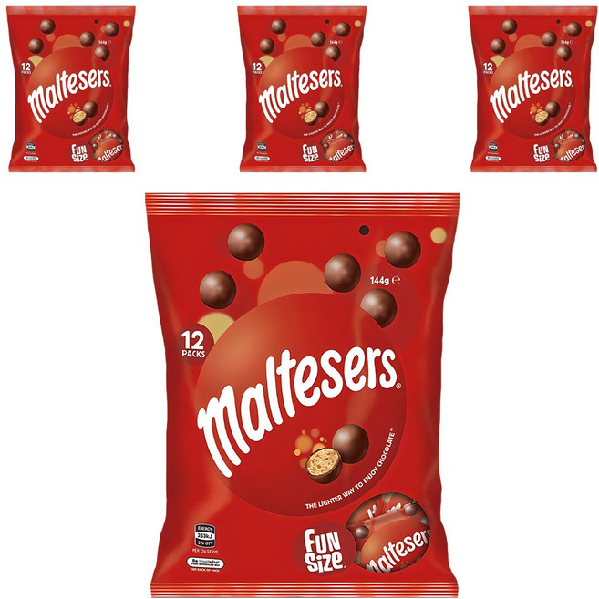 몰티져스 밀크 초콜릿 펀사이즈, 144g, 4개