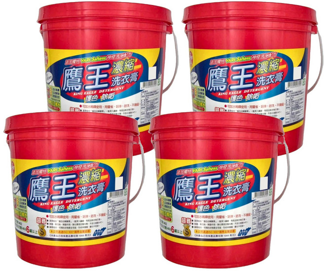 KINGEAGLE 鷹王 濃縮洗衣膏, 4kg, 4桶