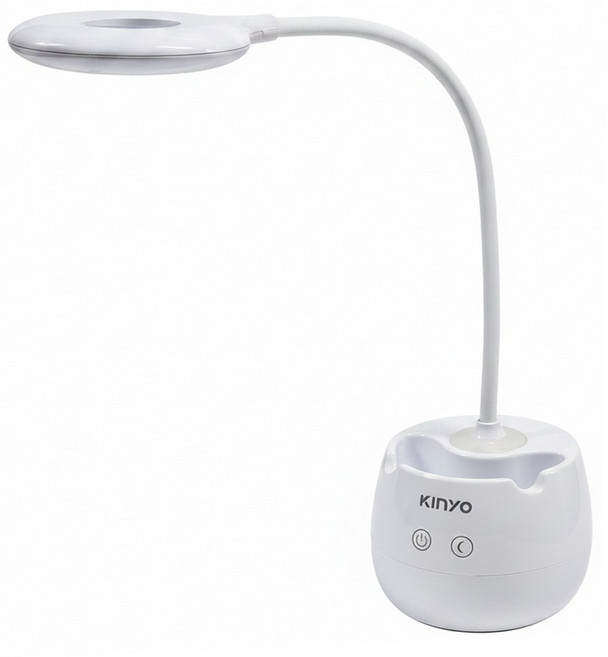 Kinyo 高亮度USB充電式四合一 檯燈 PLED-417, 白色