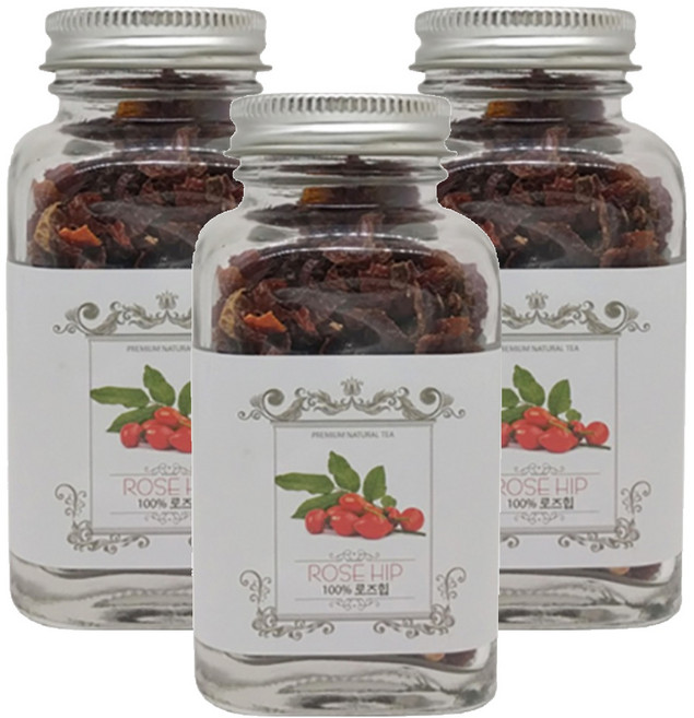 허브플러스 로즈힙 병 허브차, 45g, 3개, 1개