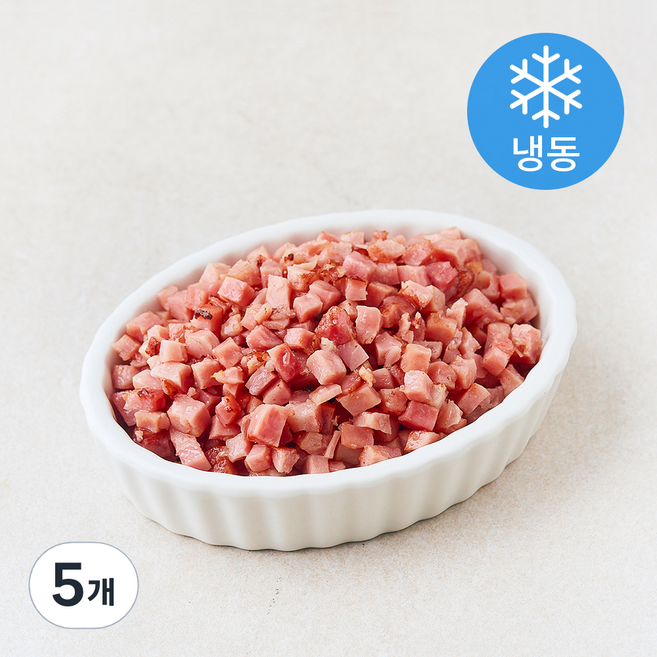 웰쿠스 담백한 베이컨 다이스 (냉동), 250g, 5개