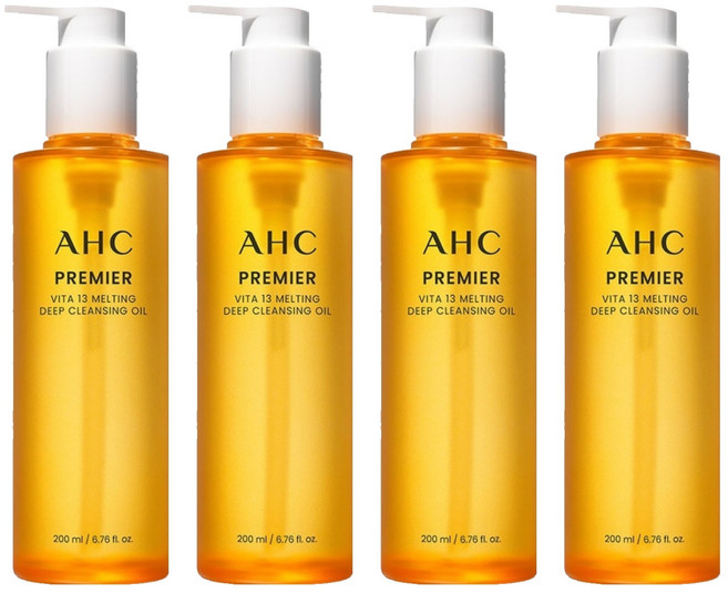 AHC 프리미어 비타 13 멜팅 딥 클렌징 오일, 200ml, 4개