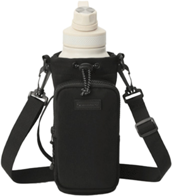 Viita 防潑水斜背手機包水壺背袋 黑色, 1個