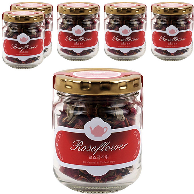 아름드레 유리병 로즈플라워, 13g, 1개입, 6개
