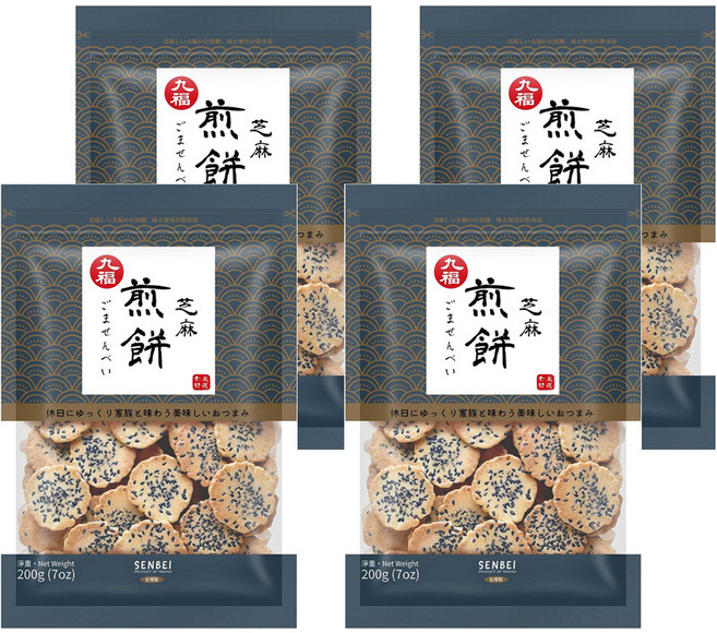 九福 芝麻煎餅, 200g, 4包