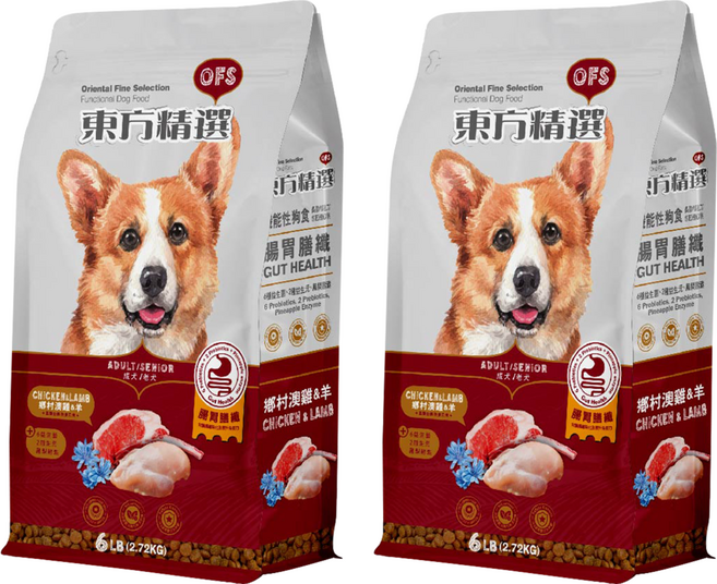 Oriental Fine Selection 東方精選 機能性狗食, 鄉村澳雞 + 羊, 2.72kg, 2袋