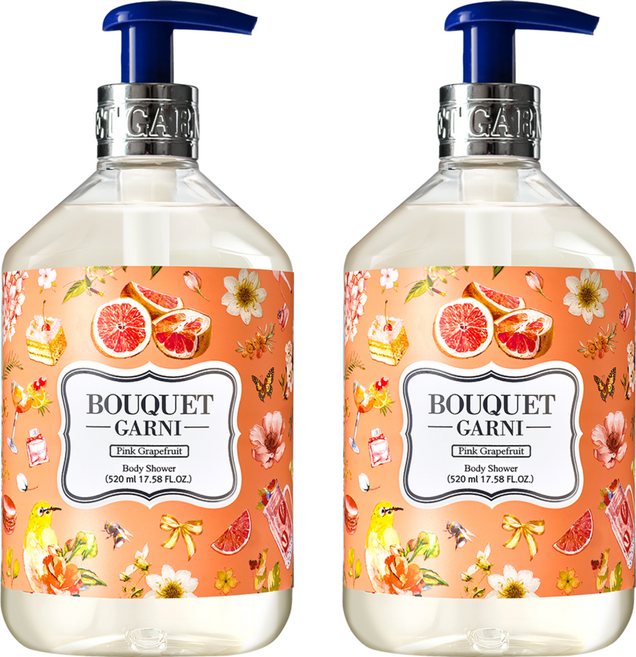 부케가르니 바디워시 핑크자몽향, 520ml, 2개