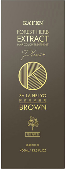 KA'FEN 卡氛 Plus+ 何首烏染髮膏, 暮褐咖啡棕, 1件