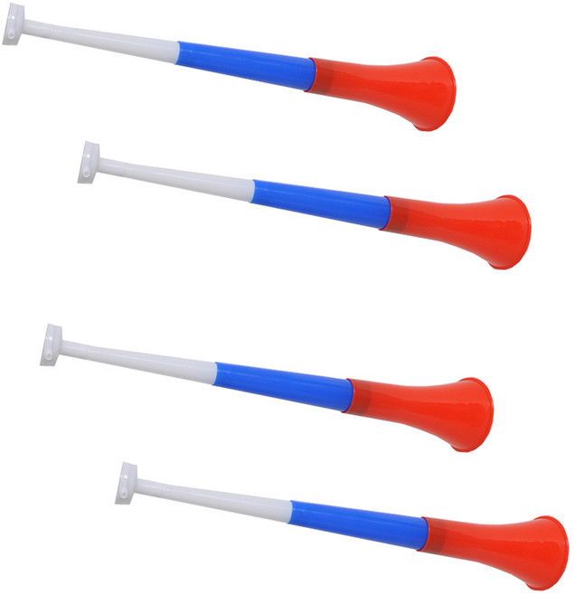 파티쇼 부부젤라 3단 응원나팔, 혼합색상, 4개