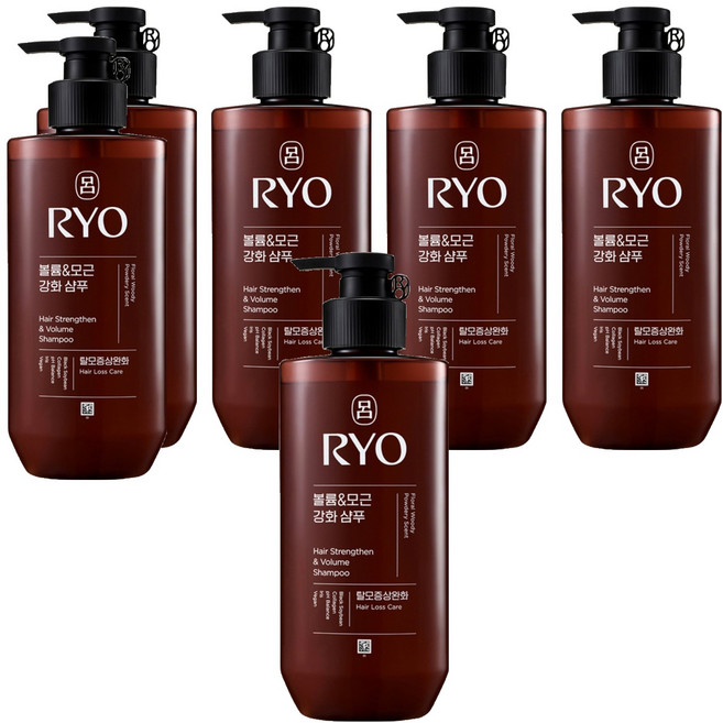 RYO 呂 豐盈強韌髮根香氛洗髮精 木質調麝香, 480ml, 6瓶