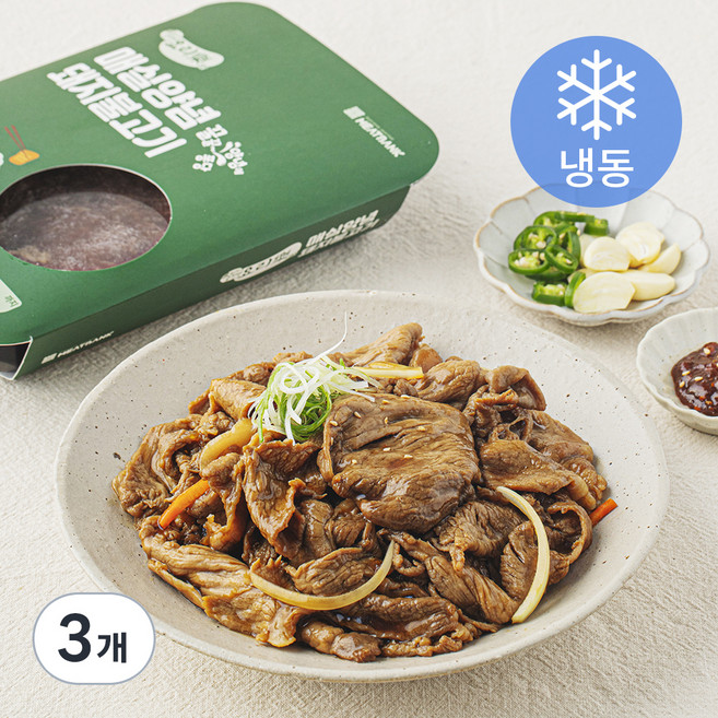 요리락 매실양념 돼지불고기 (냉동), 3개, 400g
