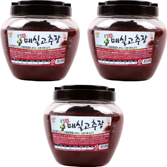 순창가 매실 고추장, 1.9kg, 3개