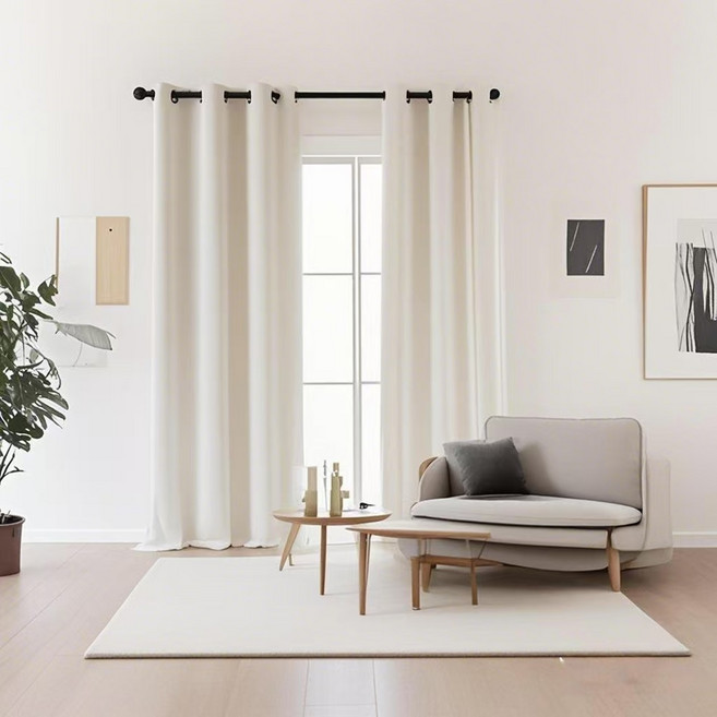 코멧 홈 프리미엄 단열 아일렛 암막 커튼 2개입
