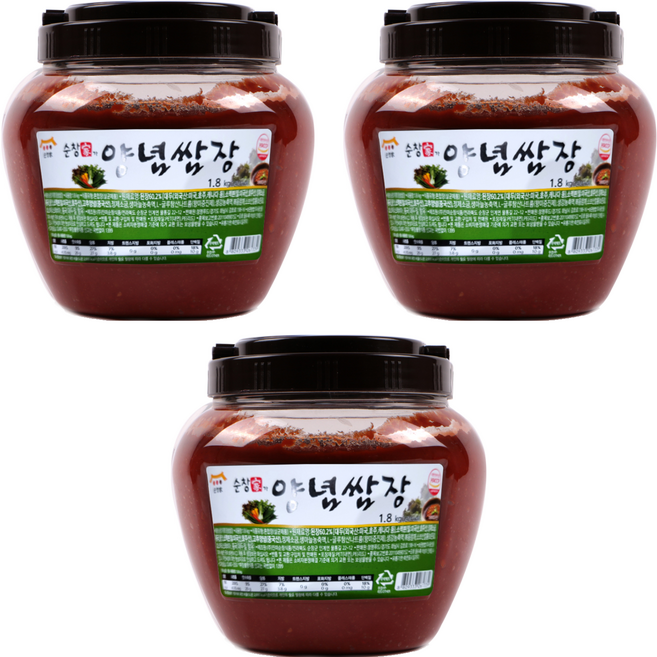 순창가 양념 쌈장, 1.8kg, 3개