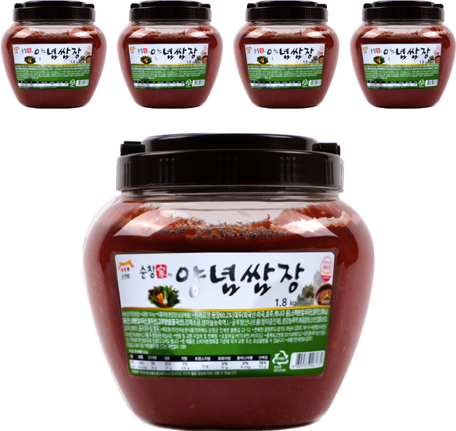 순창가 양념 쌈장, 1.8kg, 5개