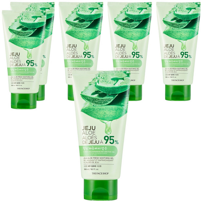 더페이스샵 신선한 제주 알로에 수딩젤, 300ml, 6개