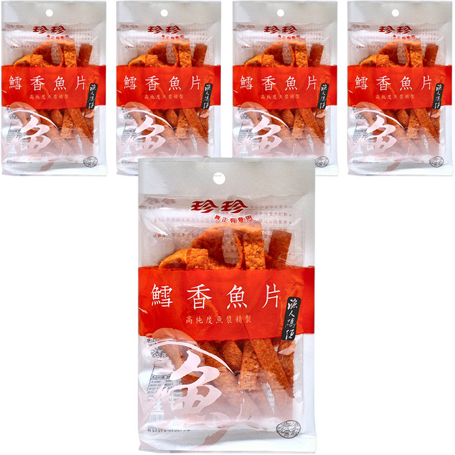 珍珍 鱈香魚片, 40g, 5包