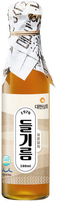 대현상회 저온압착 들기름, 180ml, 1개