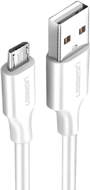 UGREEN 綠聯 Micro USB 快充傳輸線 PVC版, 1m, 白色, 1條