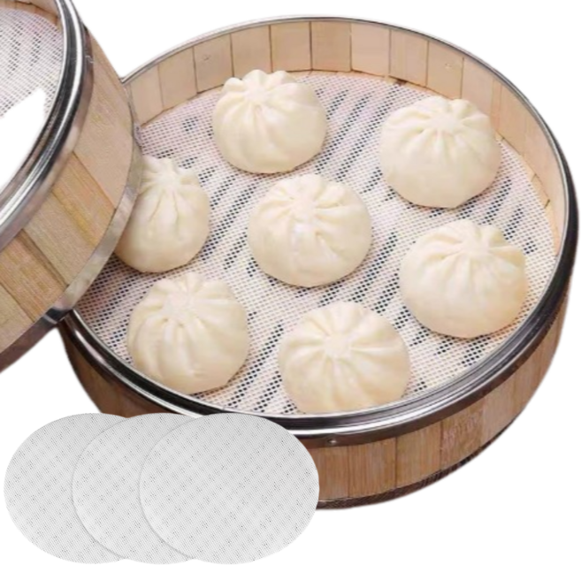 쏭킴 실리콘 찜기 원형 깔개, 28cm, 3개