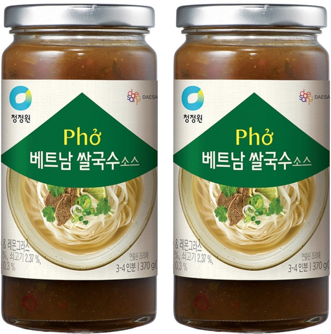 청정원 베트남 쌀국수 소스, 370g, 2개