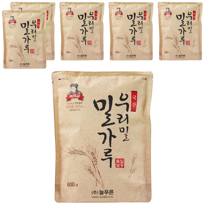 배대감 우리밀 밀가루, 800g, 6개