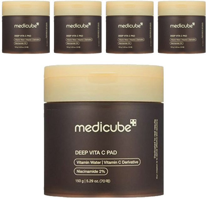 medicube DEEP維他命C爽膚棉 150g, 70片, 5罐