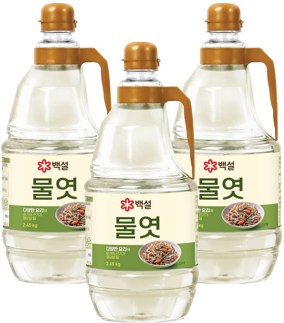 백설 CJ제일제당 물엿, 3개, 2.45kg