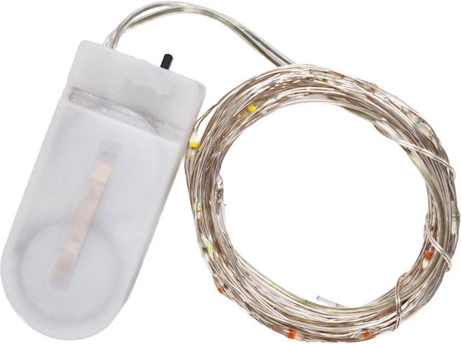 半島良品 LED營火蟲裝飾燈串 電池 3m, 彩色, 1件