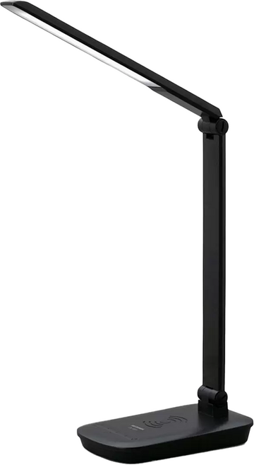 IRIS OHYAMA 愛麗思歐雅瑪 Qi無線充電盤檯燈 LDL-QFD-B 500g, 黑色
