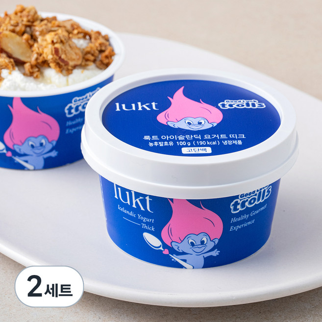 룩트 아이슬란딕 요거트 띠크 100g + 허니스틱 15g + 그래놀라 클러스터 25g, 140g, 2세트