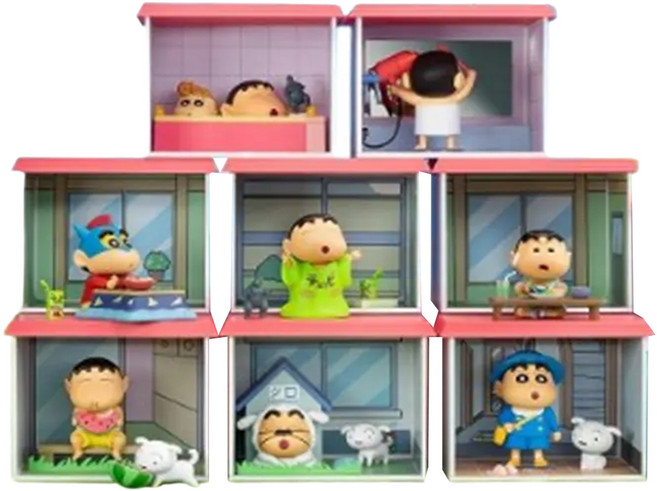 52TOYS 蠟筆小新 春日部之家 盲盒8件組, 1套