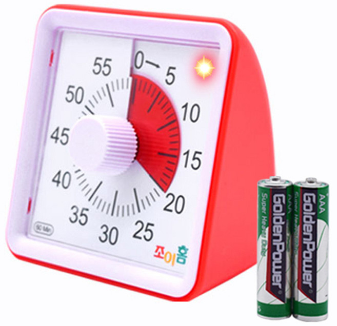 조이홈 LED 무소음 구글 타이머, 레드계열, 1개