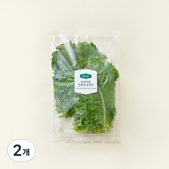 프리미엄 친환경 청상추, 120g, 2개