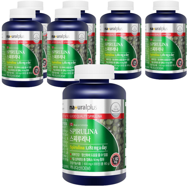 내츄럴플러스 스피루리나, 300정, 7개