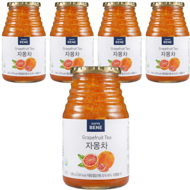 카페베네 과일청 자몽차, 1개입, 5개, 1kg