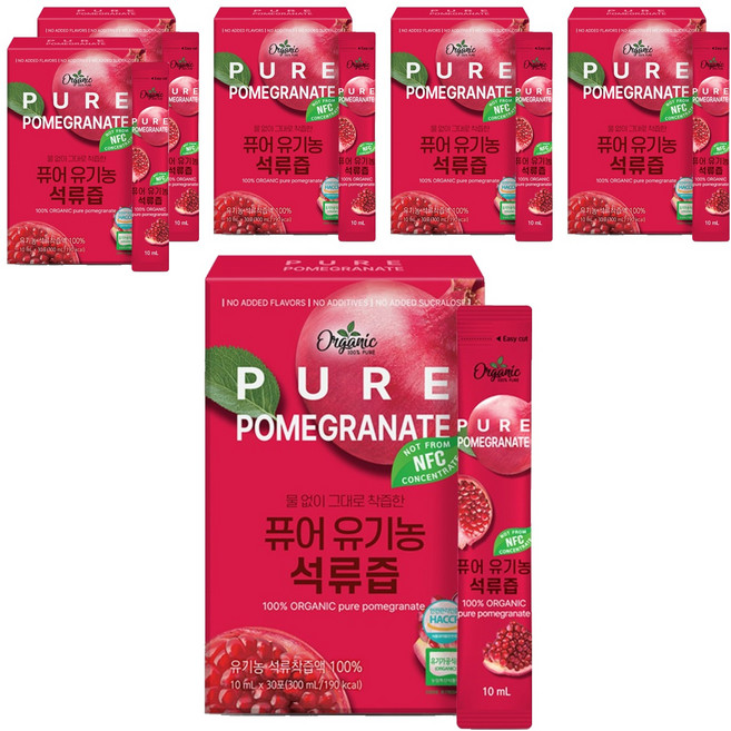 천호엔케어 퓨어 유기농 석류즙, 300ml, 6개