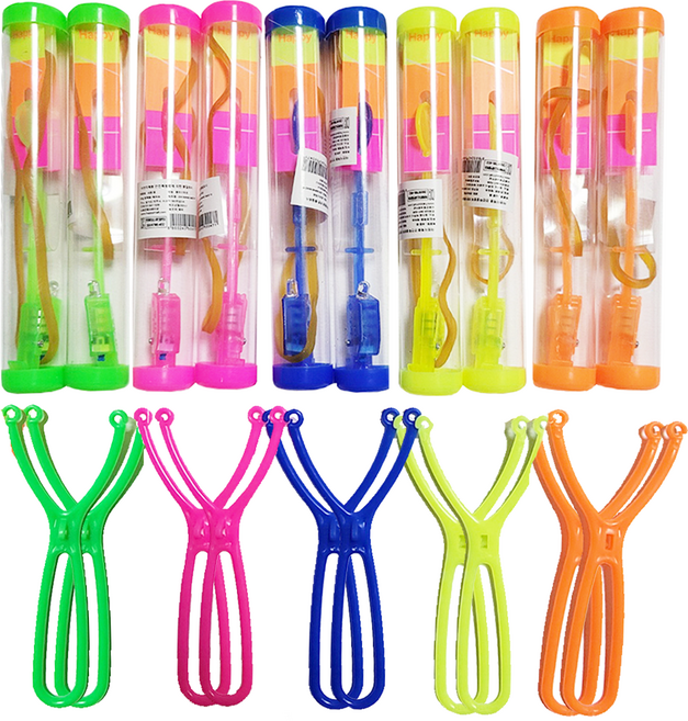 해피아이 LED 불빛 낙하산 새총 통 5종 10p, 혼합 색상, 1개
