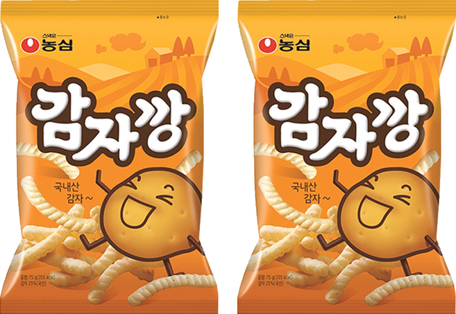 농심 감자깡, 75g, 2개