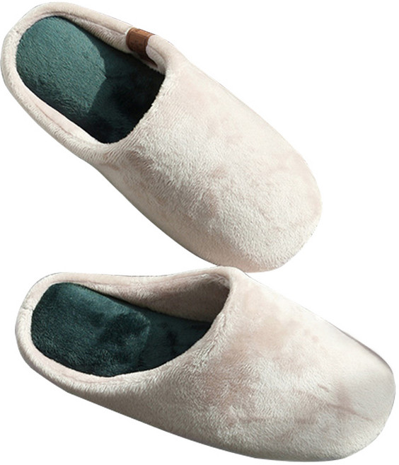보웰 여성용 더블 소프트 극세사 슬리퍼, 로얄베이지, 1개