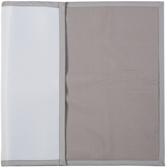 화모베이비 3중직거즈 양면아기 침대패드, 그레이, 1개