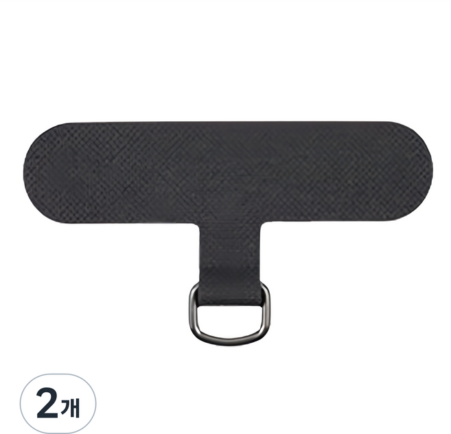 아이엠듀 D형고리 태그 홀더, 2개, 블랙