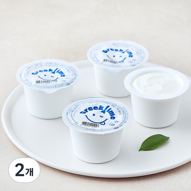 그릭타임 프리미엄 그릭요거트 플레인, 90g, 2개, 4개입