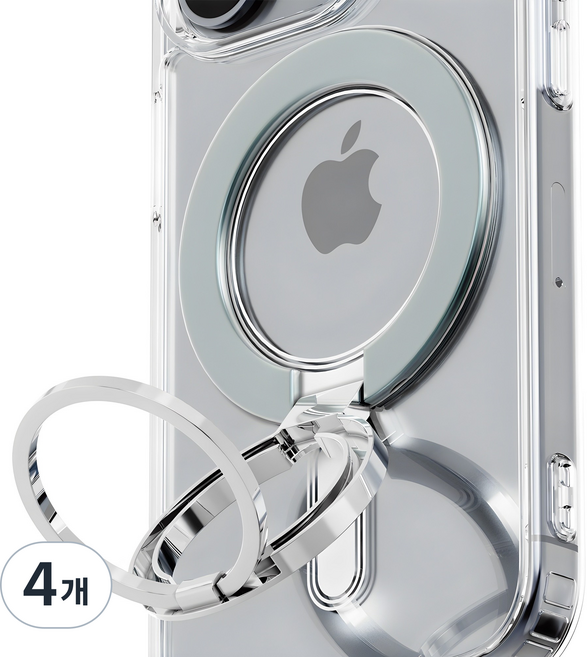 누아트 맥세이프 마그네틱 핑거링 그립 스마트톡, 스카이블루, 4개