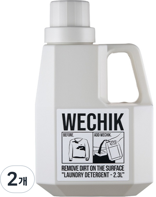 위칙 파워 효소 액체 세탁세제, 2.3L, 2개