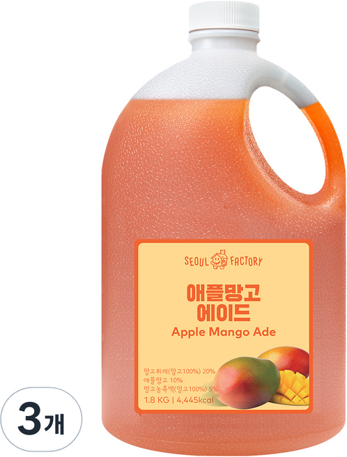 서울팩토리 애플망고에이드, 1.8kg, 3개