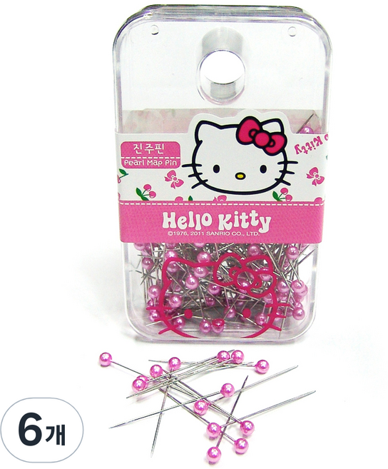 buyhearts Hello Kitty珍珠針, 6個