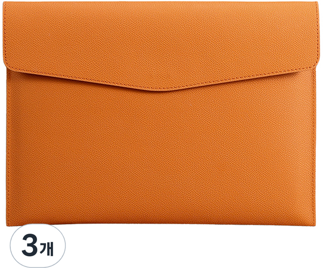 동아피엠에스 A5파일 가죽파우치, 오렌지, 3개