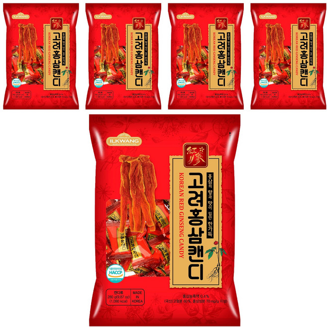 일광제과 고려홍삼캔디, 5개, 280g